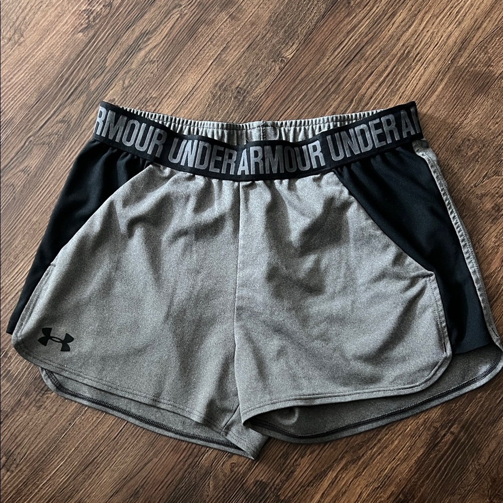 Under Armour Women's Athletic Shorts in Gray and Black